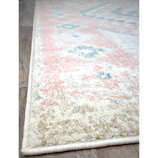 Union Rustic Wyndmoor Performance Pink/Gray Rug & Reviews Wayfair